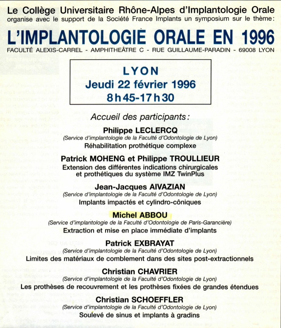 Colloque de Lyon1996